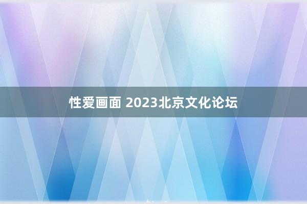 性爱画面 2023北京文化论坛