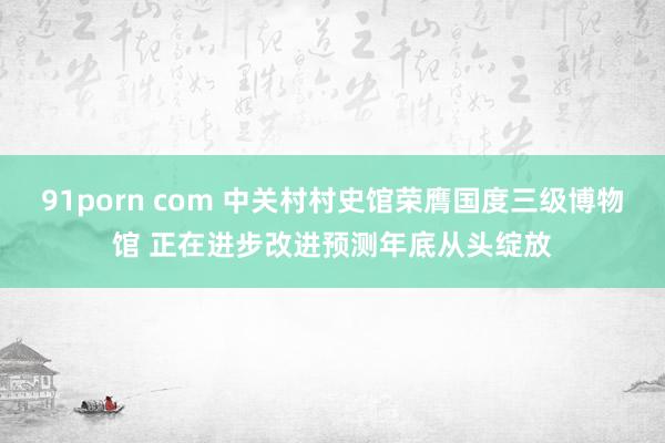 91porn com 中关村村史馆荣膺国度三级博物馆 正在进步改进预测年底从头绽放