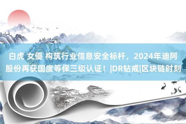 白虎 女優 构筑行业信息安全标杆，2024年迪阿股份再获国度等保三级认证！|DR钻戒|区块链时刻